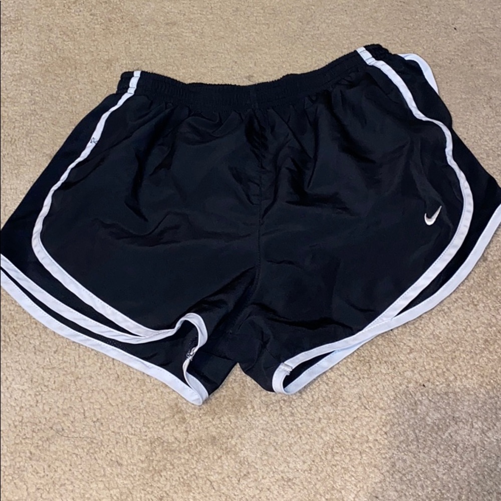 Black and white nike dri-fit shorts